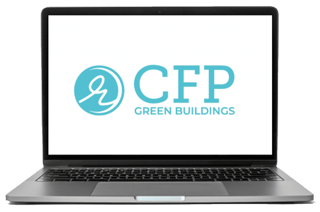 CFP Green Buildings on laptop screen