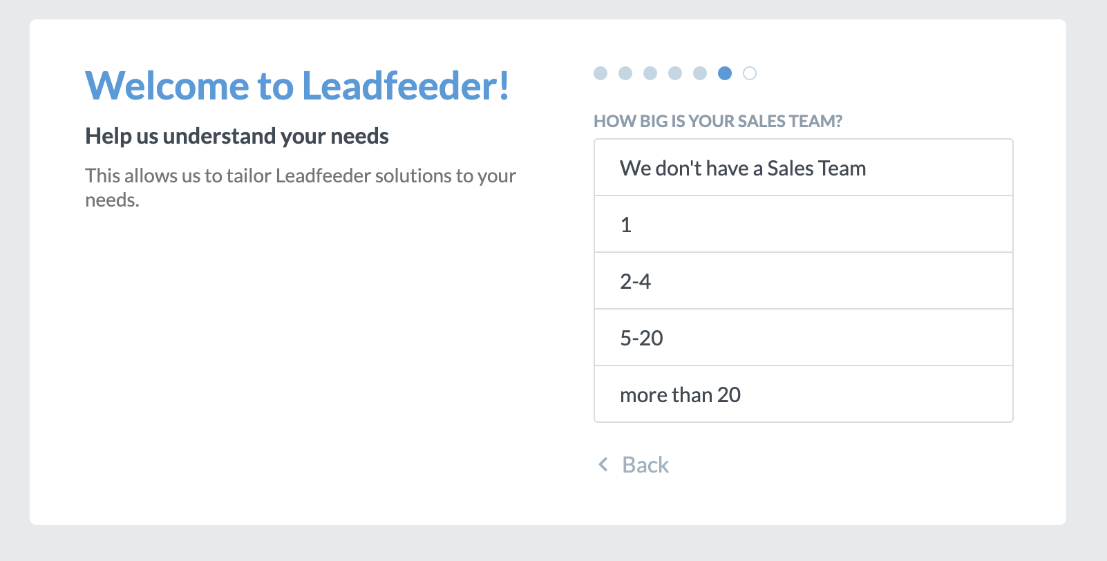 sales team Leadfeeder