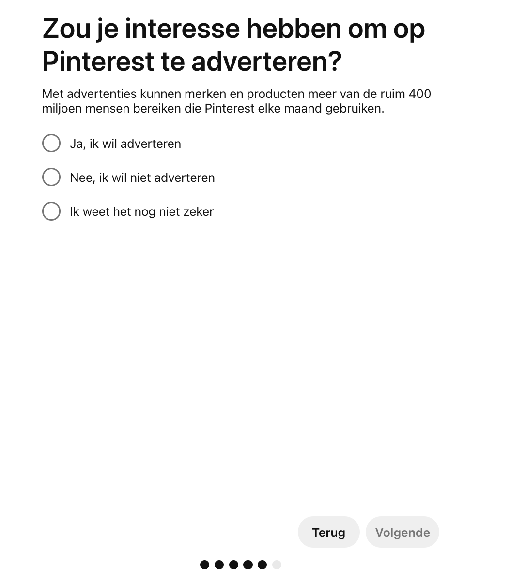 Pinterest business adverteren