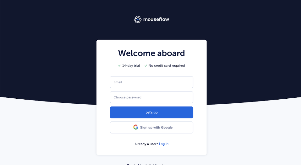 Inlog Mouseflow