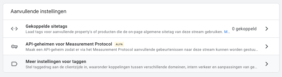 intern verkeer filteren ga4 taggen