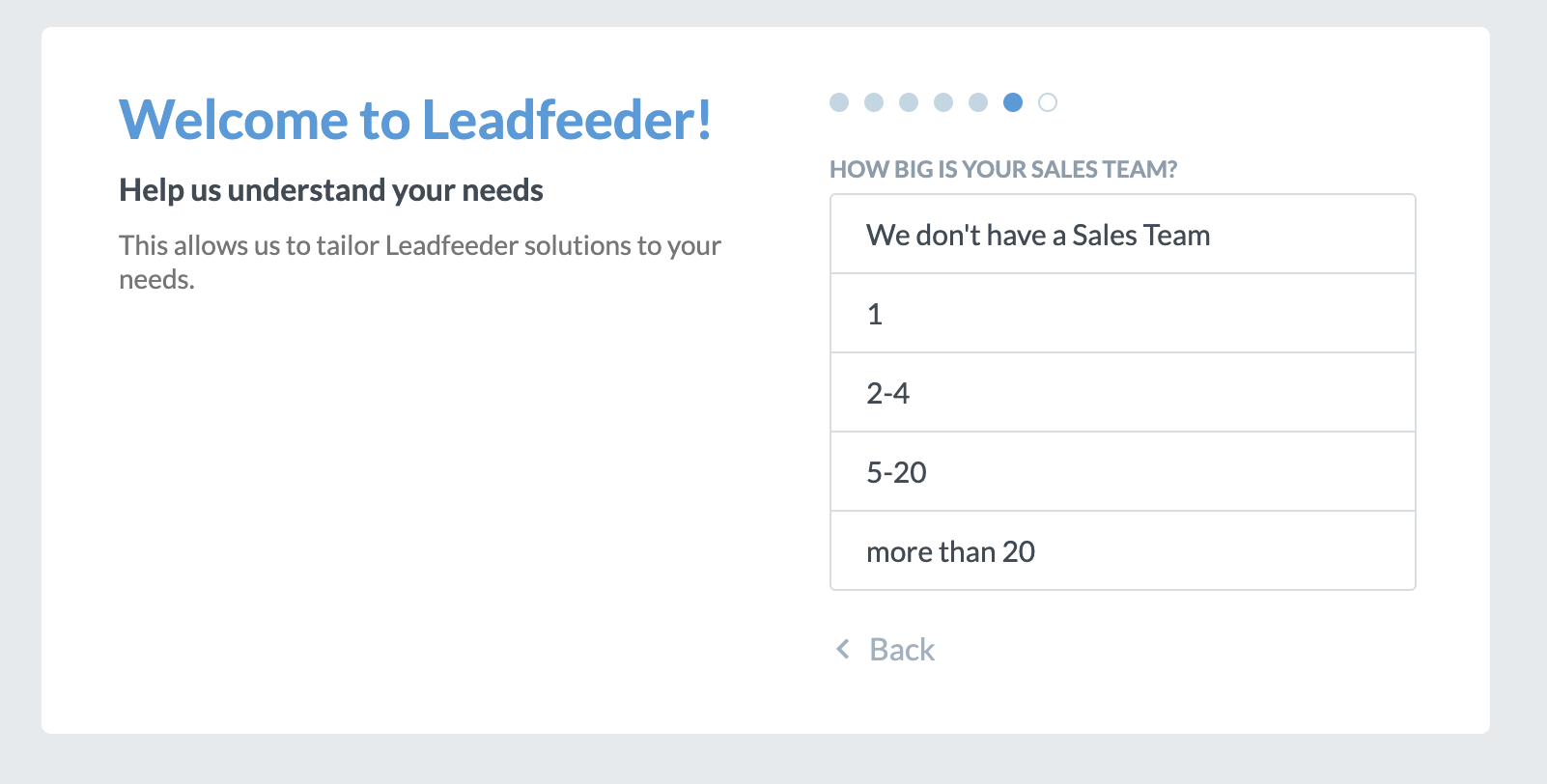 Sales team Leadfeeder