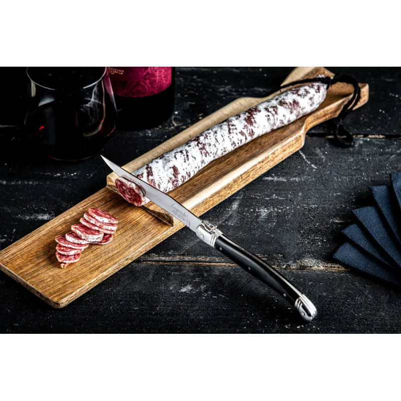 Laguiole Style de Vie Acacia ServingBoard With Sausage Knife