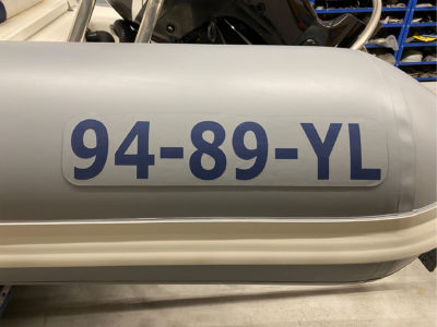 registratienummer voor rubberboot