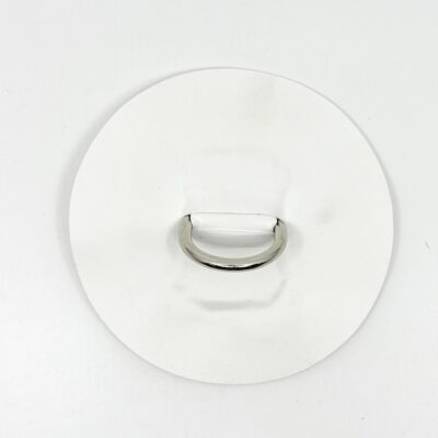 D-ring met pvc patch 150 mm. wit