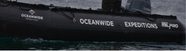 Logo uitgesneden uit hypalon RIB boot