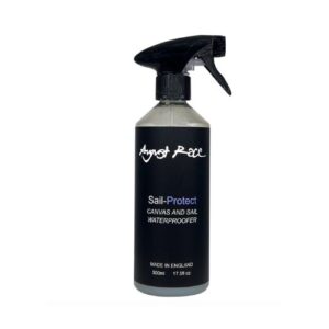 August Race Sail-Protect waterdichter voor zeilen, canvas en maritieme stoffen, beschermt tegen water en vuil.