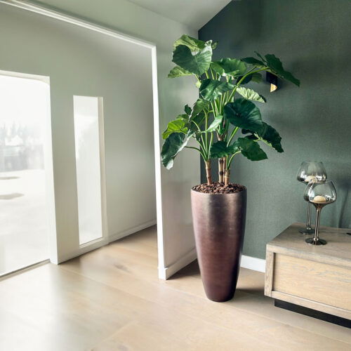 MAXIM hoge vaas taupe XL voor binnen 90cm