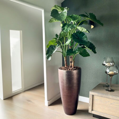 MAXIM hoge vaas taupe XL voor binnen 90cm