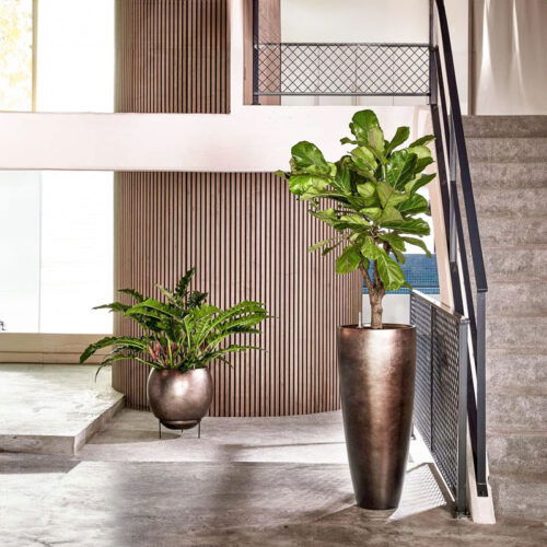 MAXIM hoge vaas taupe XL voor binnen 90cm