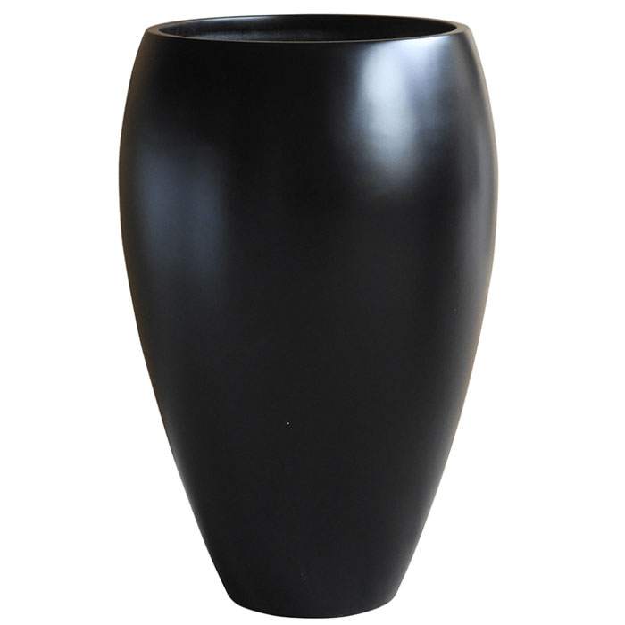 Grote vaas, bloempot plantenbak - zwart en buiten!