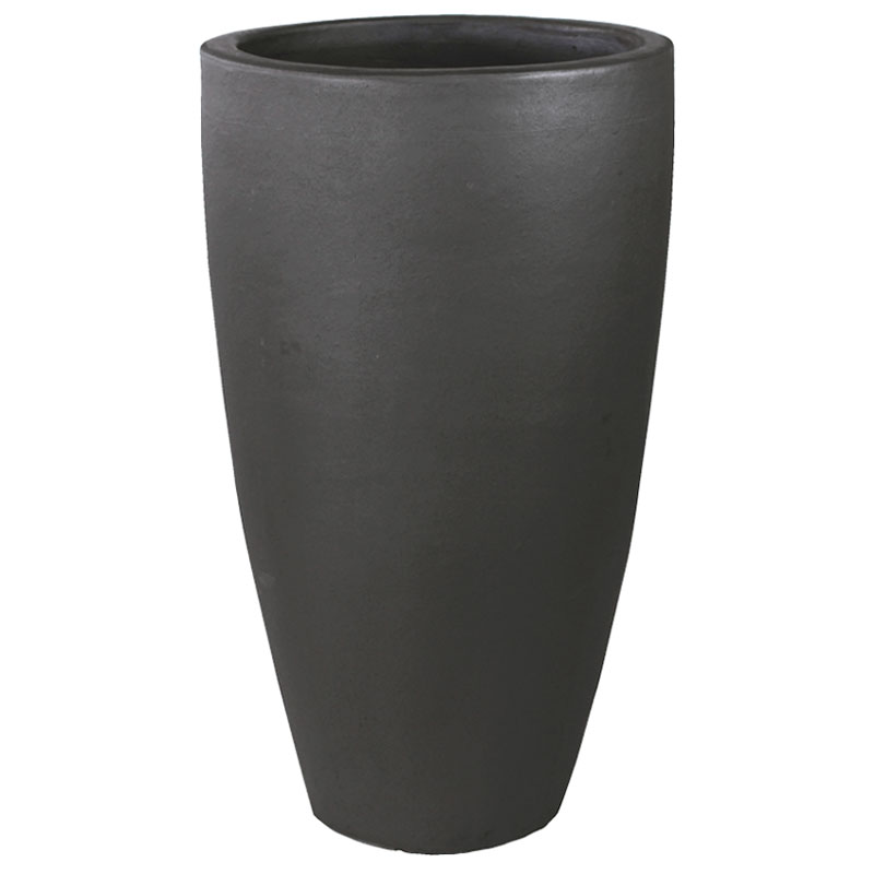 G tweede zoals dat Grote zwarte vaas, bloempot of plantenbak - Groot zwart binnen en buiten!