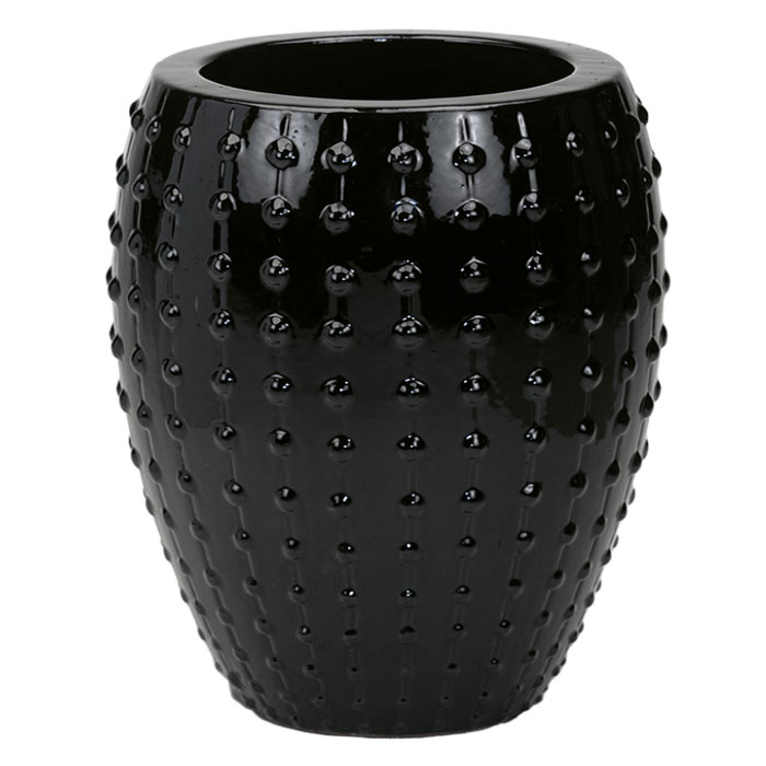 G tweede zoals dat Grote zwarte vaas, bloempot of plantenbak - Groot zwart binnen en buiten!