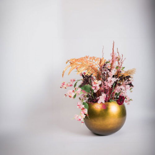 MAXIM grote bowl bloempot goud brons 60cm breed