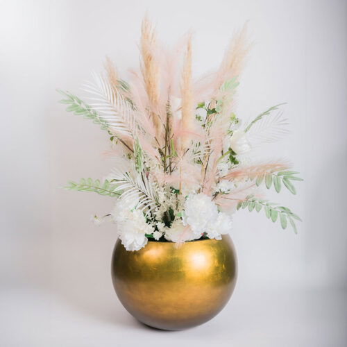 MAXIM grote bowl bloempot goud brons 60cm breed
