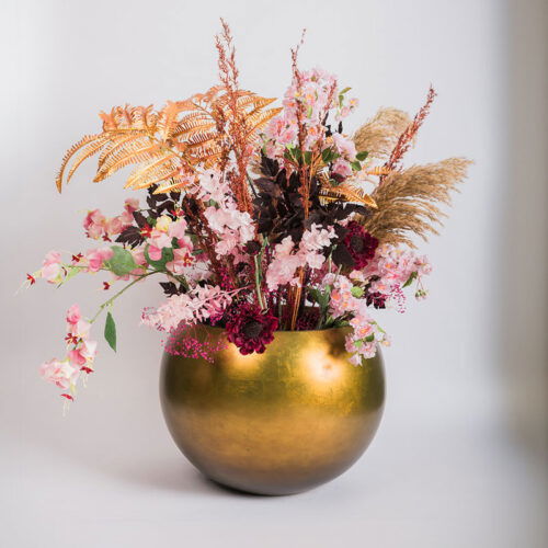 MAXIM grote bowl bloempot goud brons 60cm breed