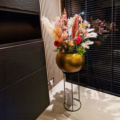 MAXIM grote bowl bloempot goud brons 60cm breed