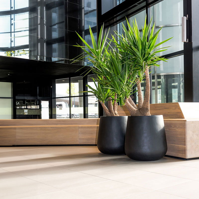 ERAA hoge zwarte XL bloempot 68cm