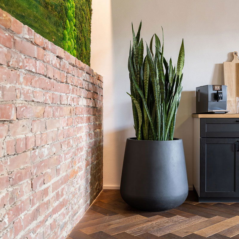 ERAA hoge zwarte XL bloempot 68cm