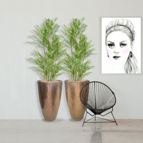 Grote KUNSTPALM CHAMAEDOREA dwergpalm kunstplant 180cm