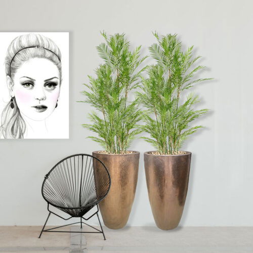 Grote KUNSTPALM CHAMAEDOREA dwergpalm kunstplant 180cm