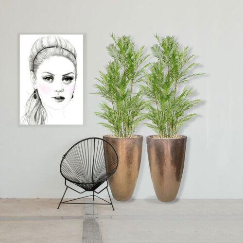 Grote KUNSTPALM CHAMAEDOREA dwergpalm kunstplant 180cm