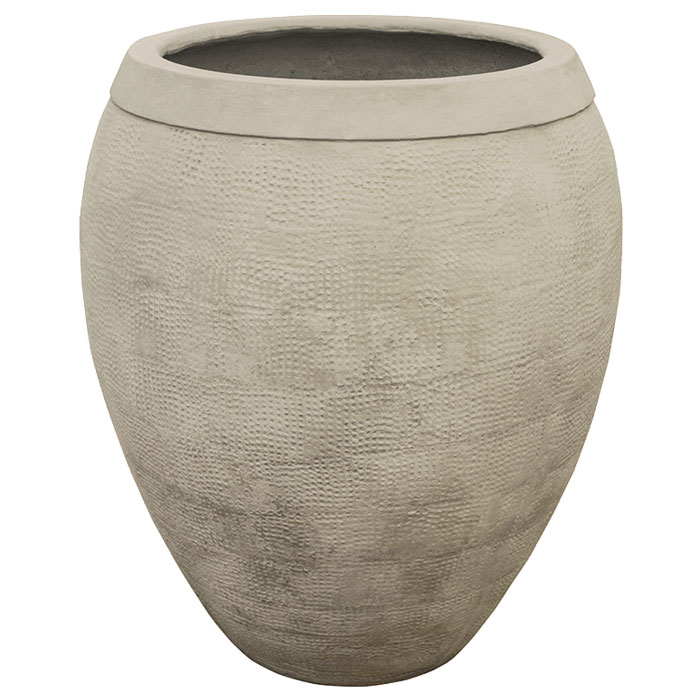 ZIAA beige bloempot vaas hoog design keramiek voor buiten 58cm