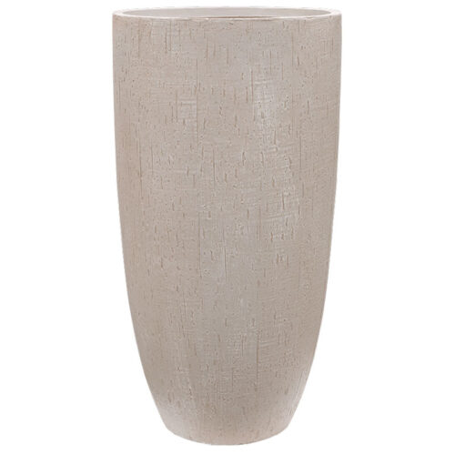 FUNDO grote beige grijze bloempot voor buiten 80cm