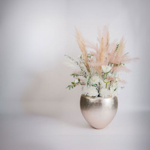 MAXIM grote design plantenbak plantenpot zilver champagne 60cm breed