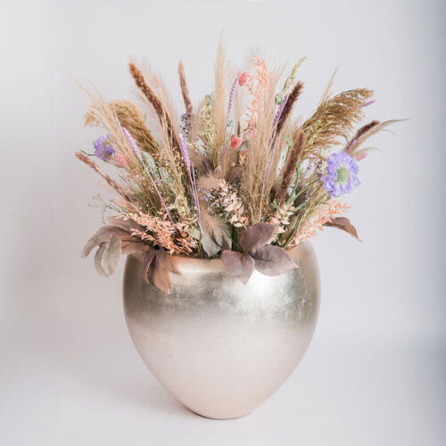 MAXIM grote design plantenbak plantenpot zilver champagne 60cm breed