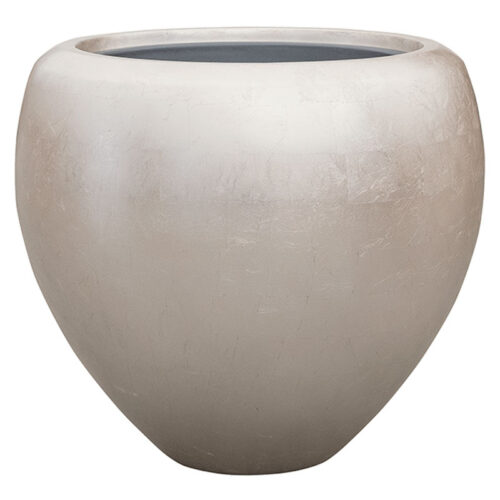MAXIM grote champagne zilveren design bloempot vaas 50cm breed