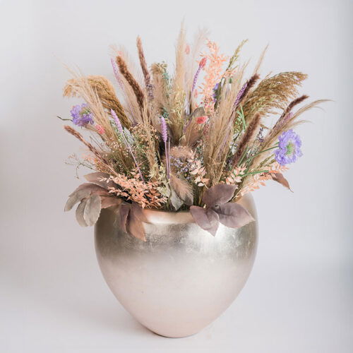 MAXIM grote design plantenbak plantenpot zilver champagne 60cm breed
