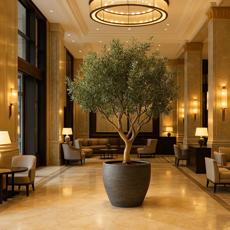 Kunstplant XXL OLIJFBOOM kunstboom groot breed vertakt 250cm