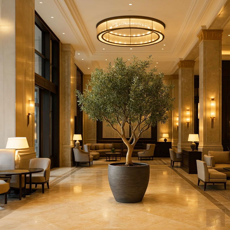 Kunstplant XXL OLIJFBOOM kunstboom groot breed vertakt 250cm