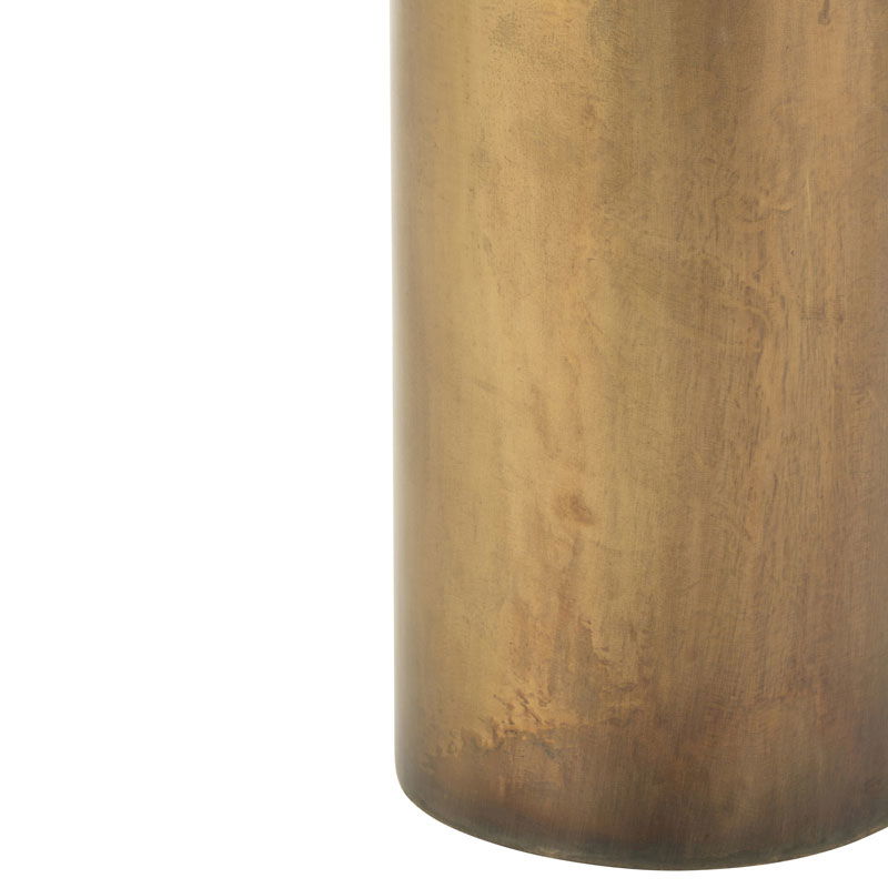 MIRAN design bijzettafel plantentafel brons met rookglas 52cm breed