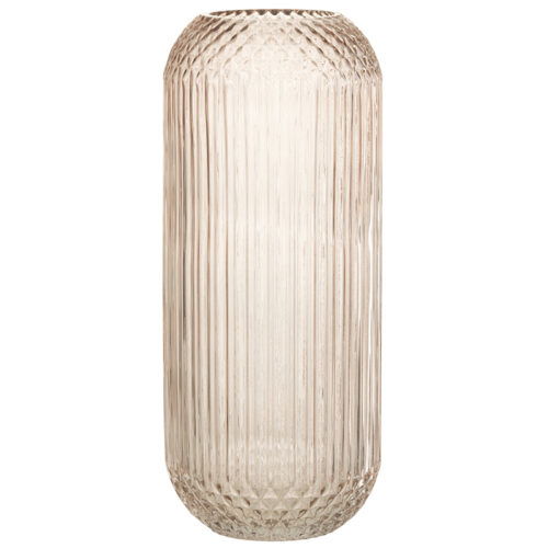 NUDAA glazen vaas beige roze bloemenvaas 36cm