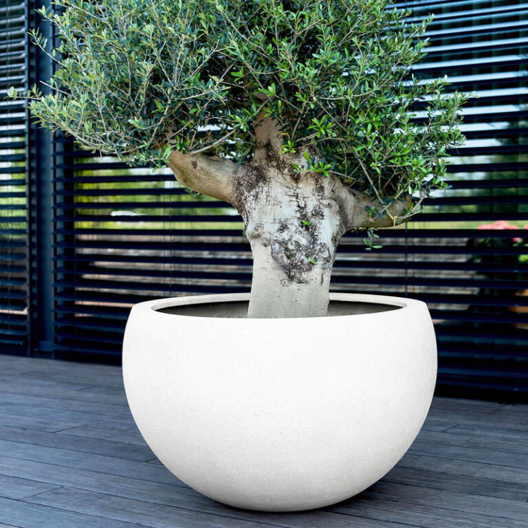 Mica Decorations Plantenpot - keramiek - blauw - 19 x 17 cm | Fun en Feest