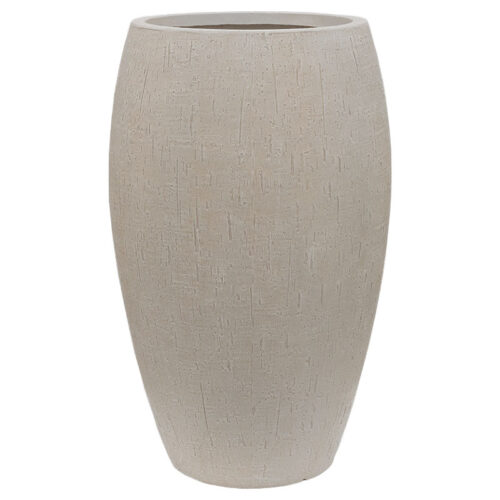 FUNDO grote bloempotten voor buiten beige grijs 60cm