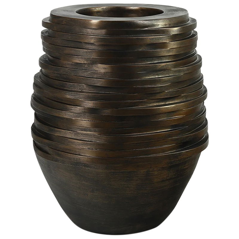 LYNAA XL bloempot koper metalen plantenpot hoog design 80cm