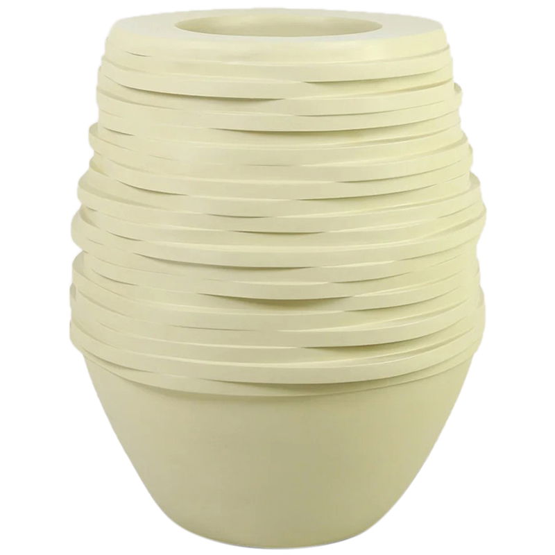 LYNAA XL bloempot gebroken wit plantenpot hoog design 80cm