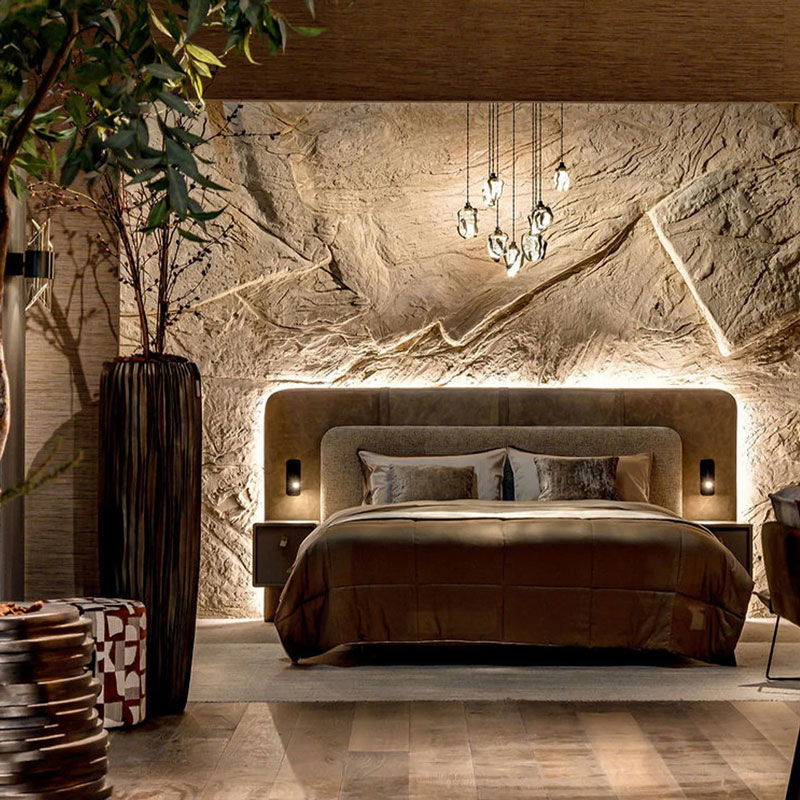 FLUME grote vaas bloempot brons zwart design voor binnen 117cm