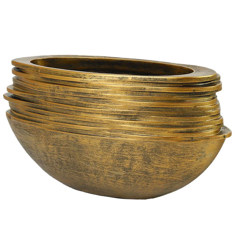 LYNAA gouden ovale bloempot vensterbank plantenbak 50cm breed