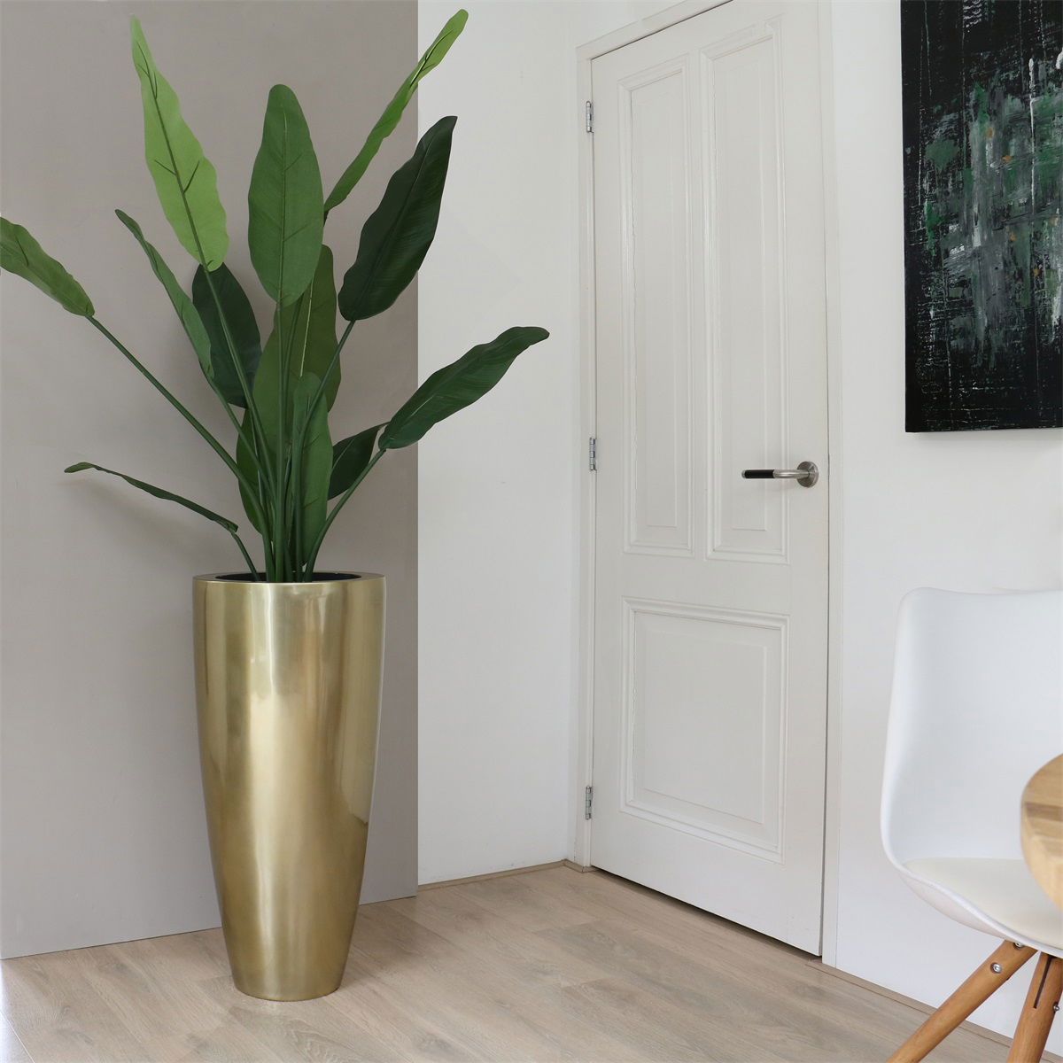 MAURE grote vaas mat goud hoog design 80cm