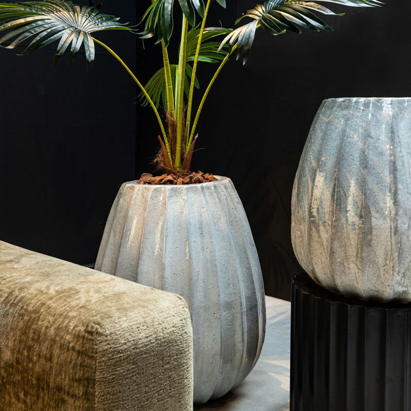 SENNA grote witte bloempot plantenbak design keramiek 60cm