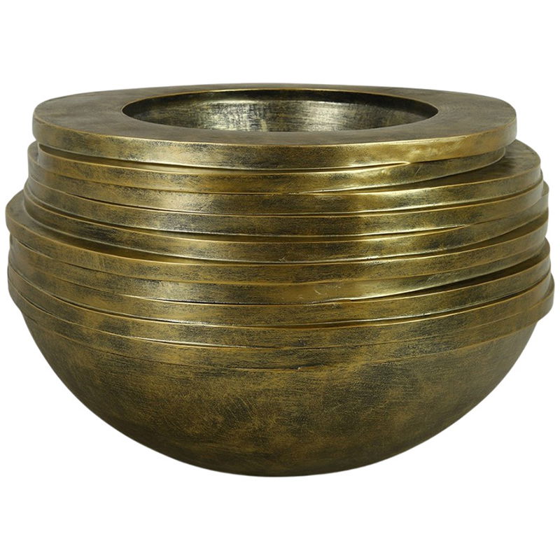 LYNAA XL grote design plantenpot plantenbak goud metallic 85cm breed
