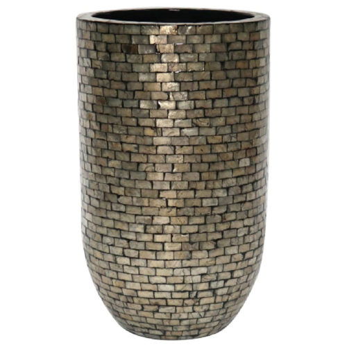 MOTHER OF PEARL schelpenvaas beige champagne brons 70cm