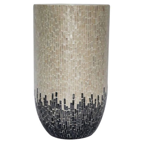 MOTHER OF PEARL schelpenvaas wit parelmoer 70cm
