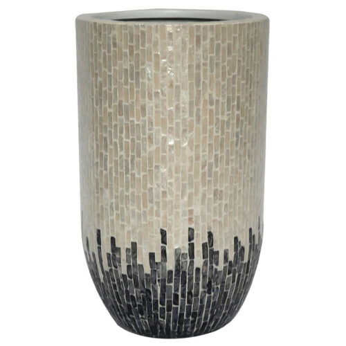 MOTHER OF PEARL witte schelpen vaas bloempot 57cm