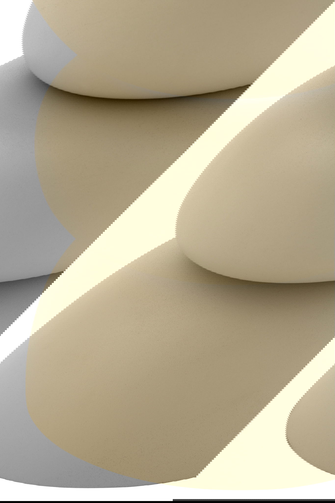 VALA bijzettafel Japandi ivoor wit plantentafel 44cm hoog