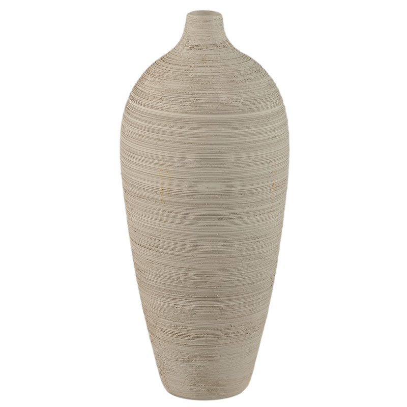 JANEE vaas fles vorm mat beige hoog design keramiek 35cm